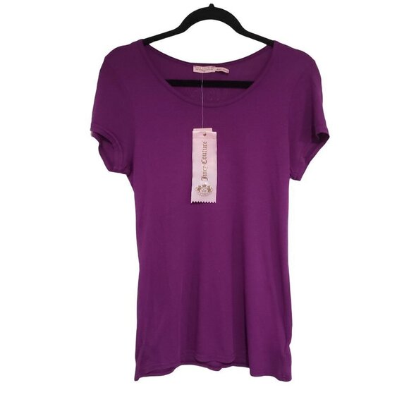 Juicy Couture Basic Short Sleeves Purple Top Size Medium - Picture 10 of 10